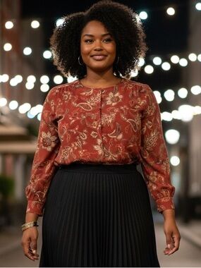 💖Alfred Dunner Paisley Blouse || Size 10💖